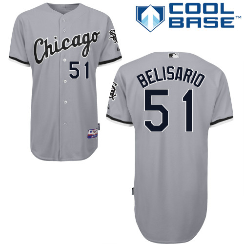 Ronald Belisario #51 mlb Jersey-Chicago White Sox Women's Authentic Road Gray Cool Base Baseball Jersey
